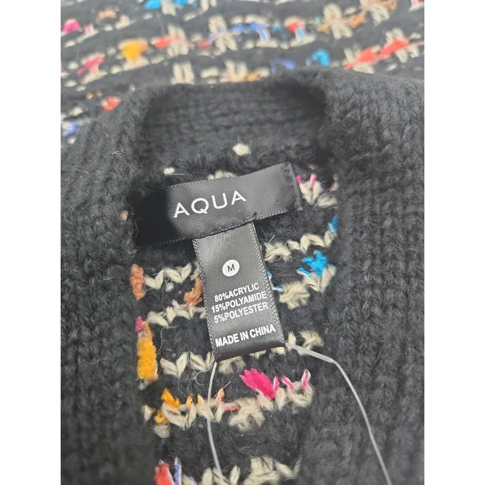 Bloomingdale's Aqua Dog Sweater Black Multi - Size Med MRSP $58 *NEW*